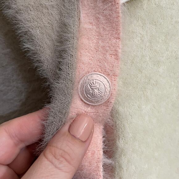 L'Agence Color Block Cardigan with Puff Elbow Sleeves, Size XS - Picture 5 of 8